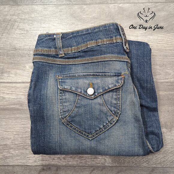 Faded Glory Missy Cropped Jeans Size 12 - Picture 6 of 6